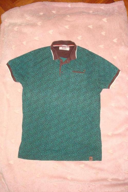 4FunkyFlavours tricot polo shirt, donker groen bruin, maat S, Kleding | Heren, Polo's, Zo goed als nieuw, Maat 46 (S) of kleiner