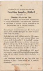 Hendrikus J. Dijkhoff 1895 Leende + 1960 Eindhoven, 64 jaar, Ophalen of Verzenden