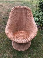 Rieten vitage stoel., Ophalen, Gebruikt, Bruin, Riet of Rotan