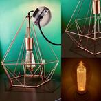 Industriële hanglamp goud, Ophalen of Verzenden, Zo goed als nieuw, Industriële, Metaal