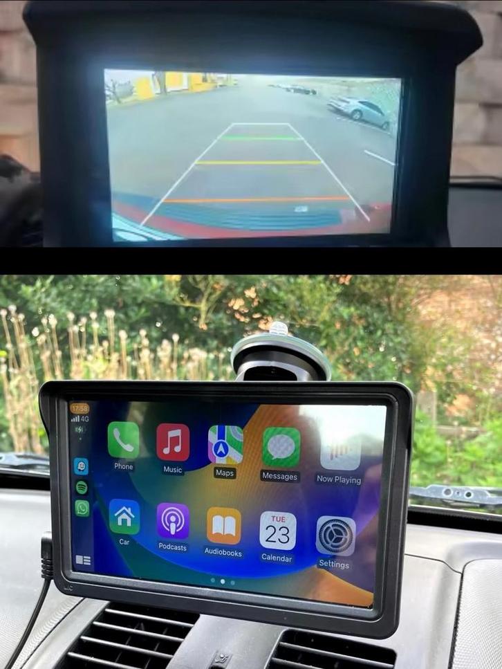 Universeel CarPlay scherm + achteruitrijcamera | NIEUW, Auto diversen, Autonavigatie, Nieuw, Ophalen