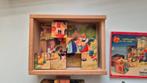 Vintage houten blokkenpuzzel sprookjes, 2 tot 4 jaar, Gebruikt, 10 tot 50 stukjes, Ophalen of Verzenden