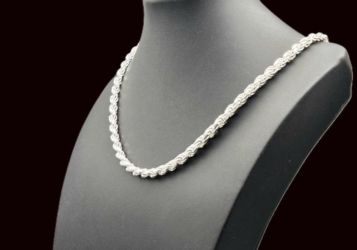 Zilveren Rope ketting. Nieuw Ongedragen. 82 Gram. 2025/584., Sieraden, Tassen en Uiterlijk, Kettingen, Nieuw, Zilver, Zilver, Ophalen of Verzenden