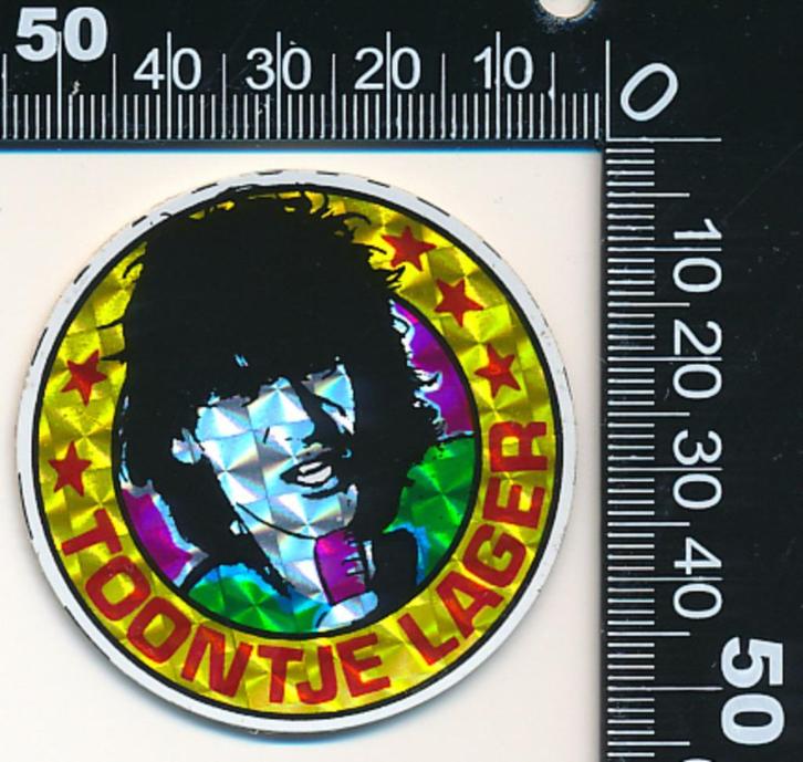 Sticker: Toontje Lager (Glittersticker 2), Verzamelen, Stickers, Zo goed als nieuw, Bedrijf of Vereniging, Ophalen of Verzenden