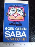 sticker saba logo tv video hifi goed gezien, Verzamelen, Verzenden, Zo goed als nieuw, Merk