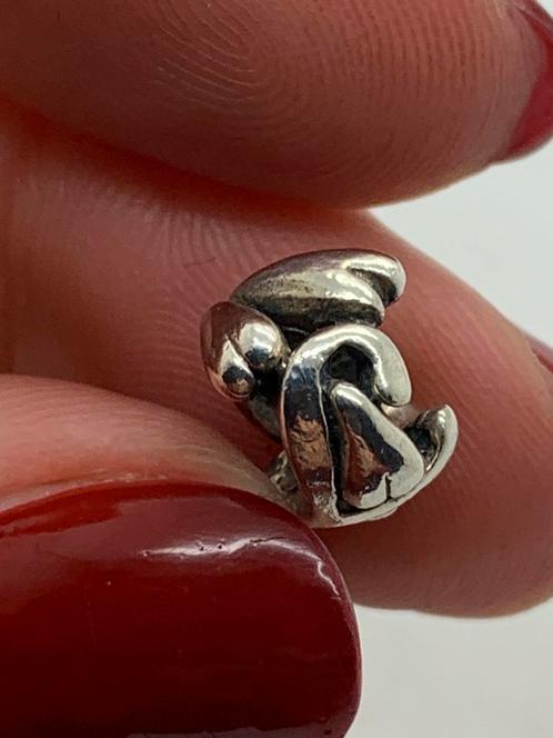 Trollbeads zilveren kraal letter J, Sieraden, Tassen en Uiterlijk, Bedels, Trollbeads, Zilver, 1 bedel, Ophalen of Verzenden