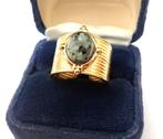 Ring met haldedelsteen, Verzenden, Zo goed als nieuw, 17 tot 18, Dame