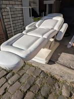 Wit lederen electrische behandelstoel massagestoel., Sport en Fitness, Massageproducten, Ophalen, Gebruikt, Massagestoel of Kussen