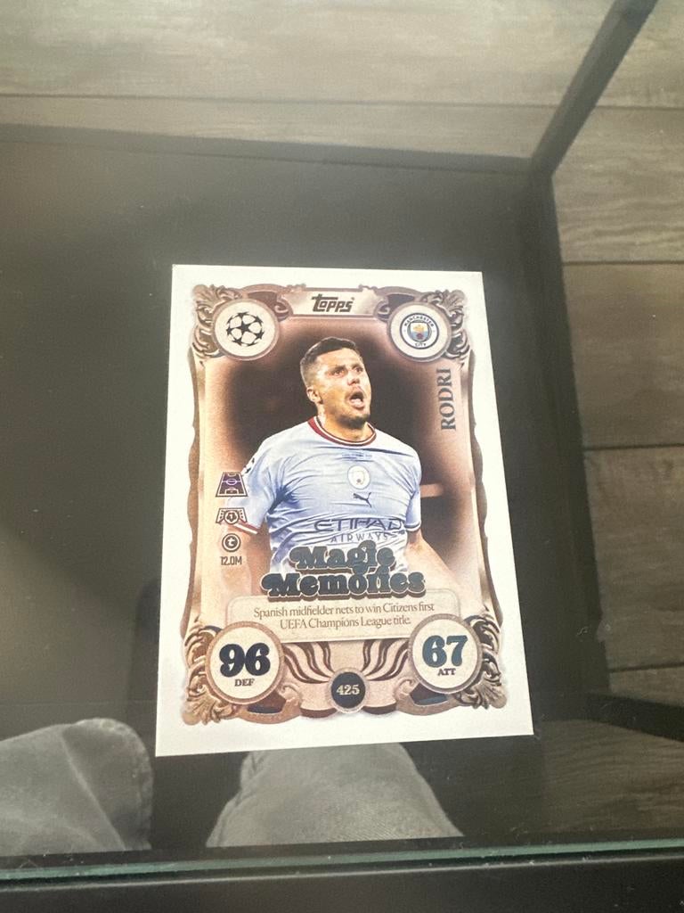 Topps Champions League Voetbalkaart Rodri Manchester City, Ophalen of Verzenden, Nieuw, Buitenlandse clubs, Spelerskaart