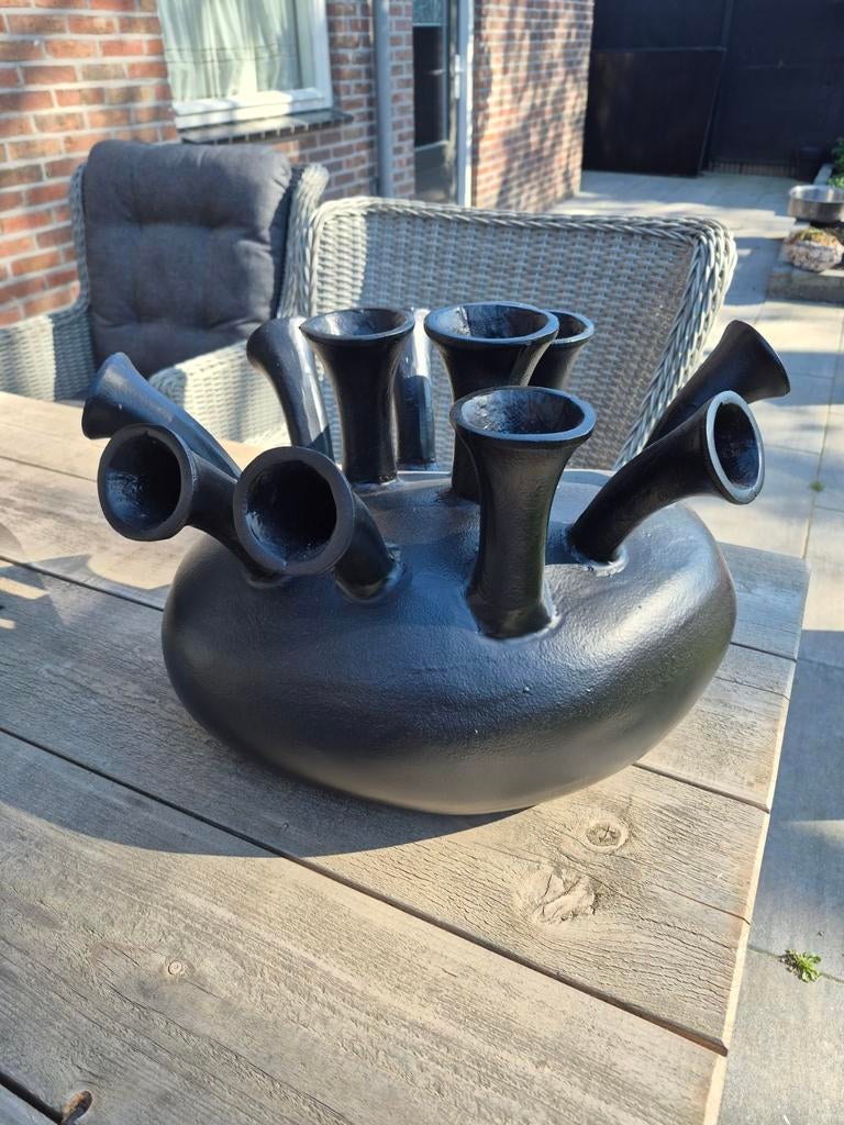 Zwarte Tulpenvaas met Meerdere Openingen, Ophalen