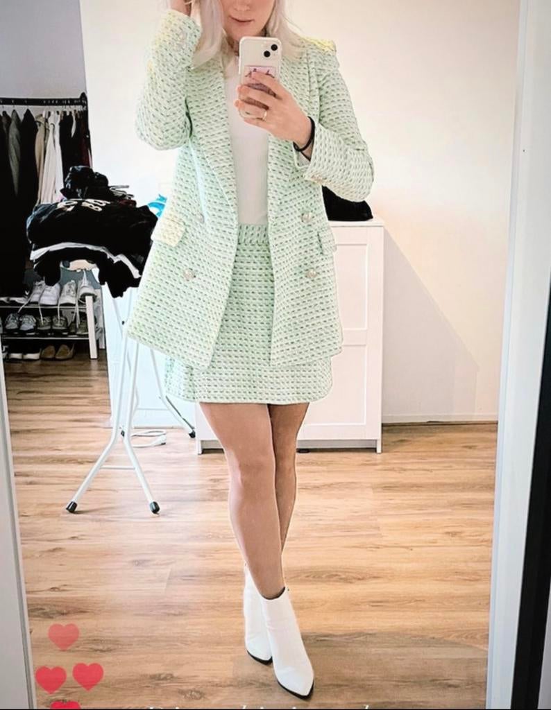 Nieuw Mantelpakje - Trendy Tweed Set, Kostuum of Pak, Nieuw, Ophalen of Verzenden, Maat 36 (S)