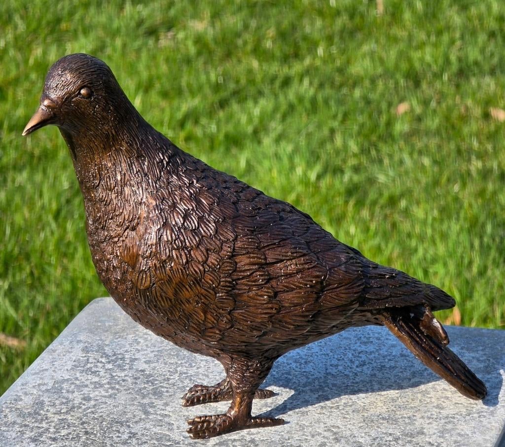 DUIF / BRONZEN TUINBEELD, Tuin en Terras, Tuinbeelden, Nieuw, Dierenbeeld, Ophalen of Verzenden