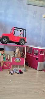 Our Generation Pop Auto, Paardenstal en Trailer Set, Ophalen, Gebruikt