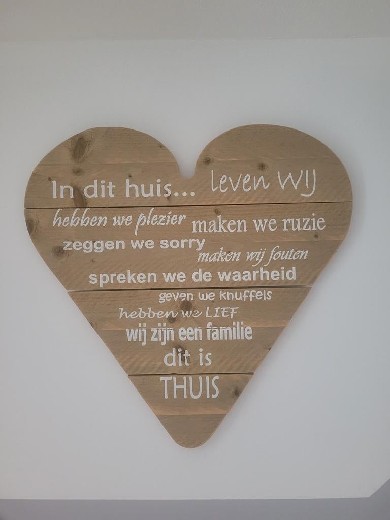 Houten tekstbord Intratuin zo goed als nieuw, Huis en Inrichting, Woonaccessoires | Tekstborden en Spreuken, Ophalen, Zo goed als nieuw