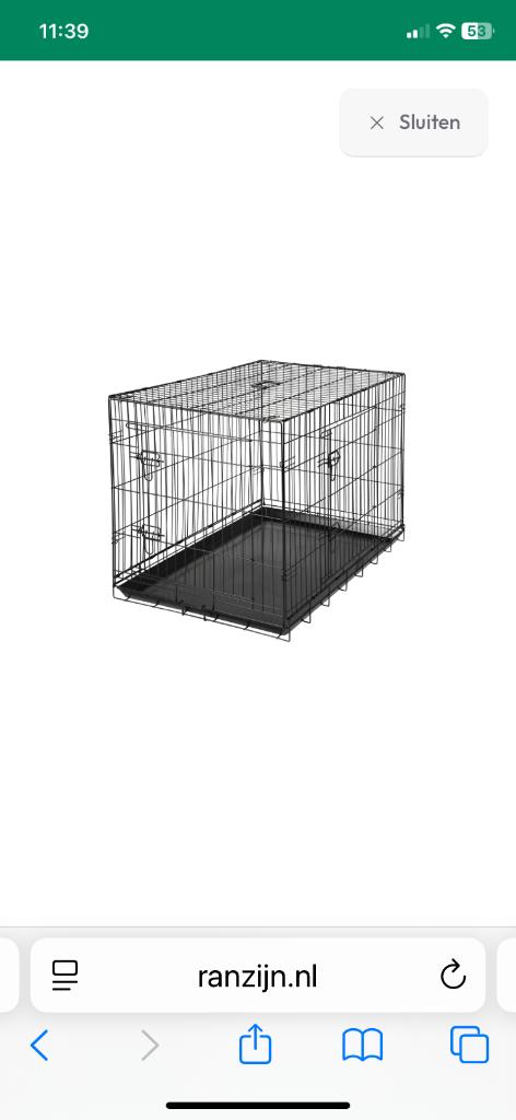 Honden bench zwart XL, Ophalen, Zo goed als nieuw