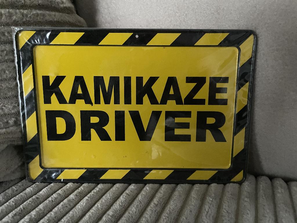 Kamikaze driver, metalen giftcard, Ophalen of Verzenden, Www.pand50.nl, Info@pand50.nl, Printer 29B Coevorden