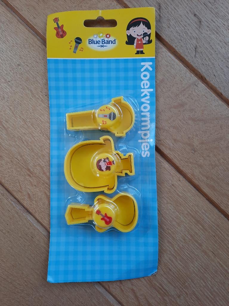Blue Band koekjesvormpjes vorm - geel - muziek - nieuw -, Ophalen of Verzenden, Nieuw