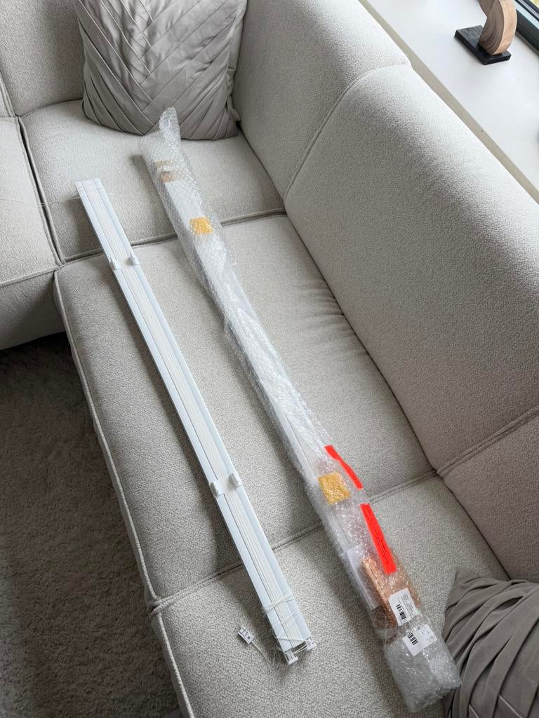 Plissé gordijnen, Ophalen, 100 tot 150 cm, Nieuw, Wit