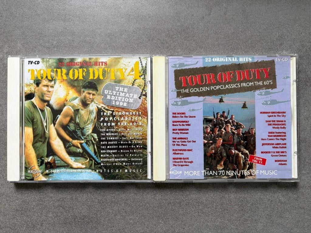 Tour Of Duty (3x) deel 1, 3 & 4,leuke 60's cd's goede staat, Ophalen of Verzenden, Zo goed als nieuw, Pop