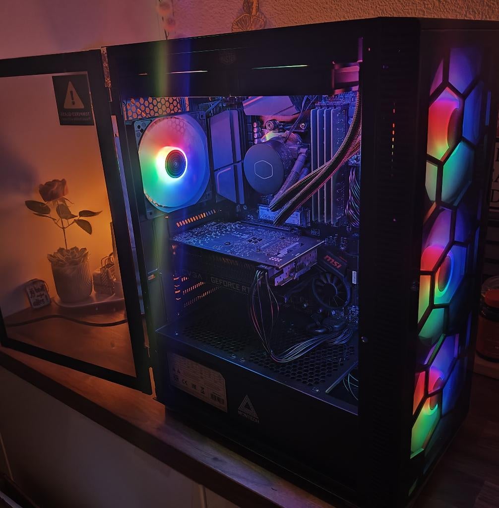 RGB Gaming PC Ryzen 5-5500 RTX2060, Computers en Software, Desktop Pc's, Ophalen, 32 GB, Refurbished, Gaming PC