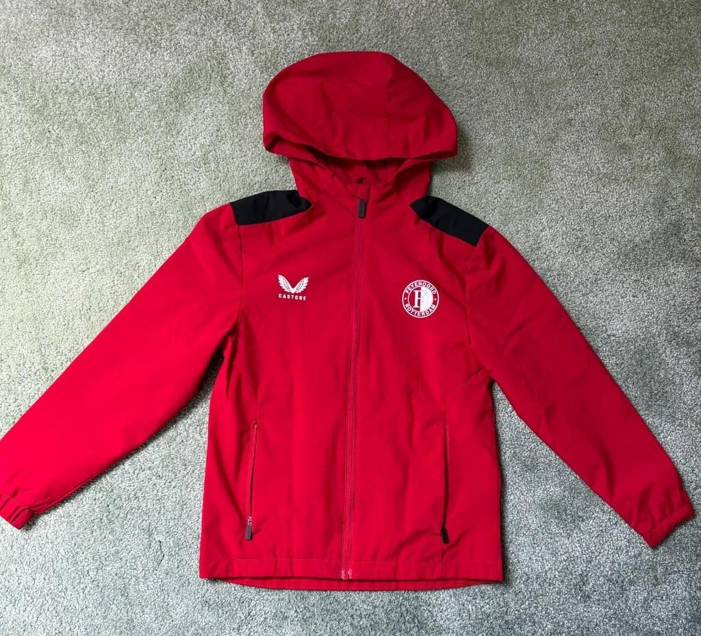 Feyenoord (regen / wind) jackje maat 146, Kinderen en Baby's, Kinderkleding | Maat 146, Castore, Jongen of Meisje, Ophalen of Verzenden
