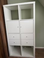 Witte opbergkast vakkenkast van Ikea met lades en deuren, Ophalen, Zo goed als nieuw