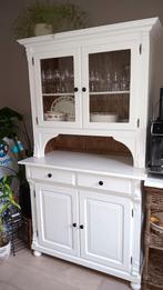 Mooie degelijke witte buffetkast (in 2 delen). Massief hout., Ophalen, Gebruikt, 100 tot 150 cm, 200 cm of meer