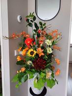 Kleurrijk zijden bloemstuk, H 90 cm, B 60 cm, Ophalen of Verzenden, Nieuw, Binnen
