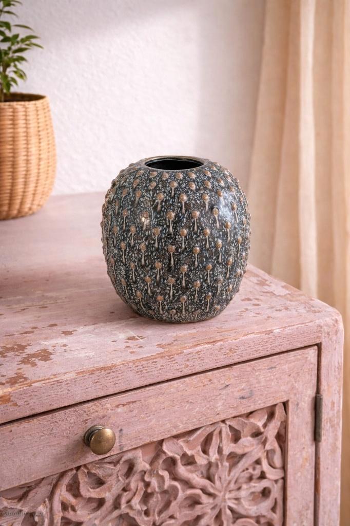 Decoratieve keramieken vaas – Loods 5, Huis en Inrichting, Woonaccessoires | Vazen, Zo goed als nieuw, Overige kleuren, Minder dan 50 cm