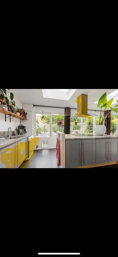 Kookeiland met 2 blokken en marmeren blad (100x190cm), Huis en Inrichting, Keuken | Complete keukens, Gebruikt, Overige kleuren