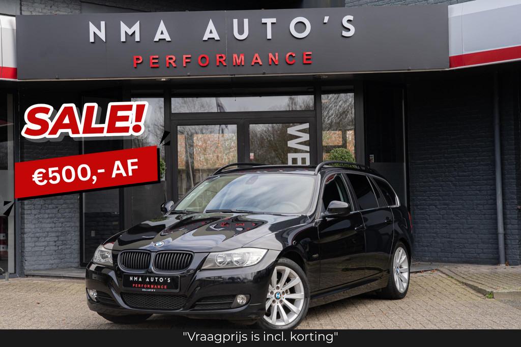 BMW 3-serie Touring 318i FACELIFT / NAVI / ONDERHOUDEN / AUT, Auto's, Automaat, Euro 5, 1435 kg, Zwart
