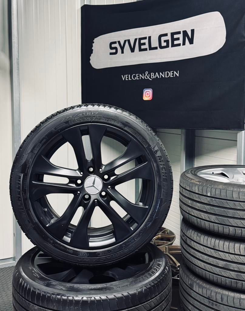 ✅ 17" 5x112 Originele Mercedes Velgen + Michelin Zomerbanden, Auto-onderdelen, Banden en Velgen, Ophalen, Gebruikt, Banden en Velgen