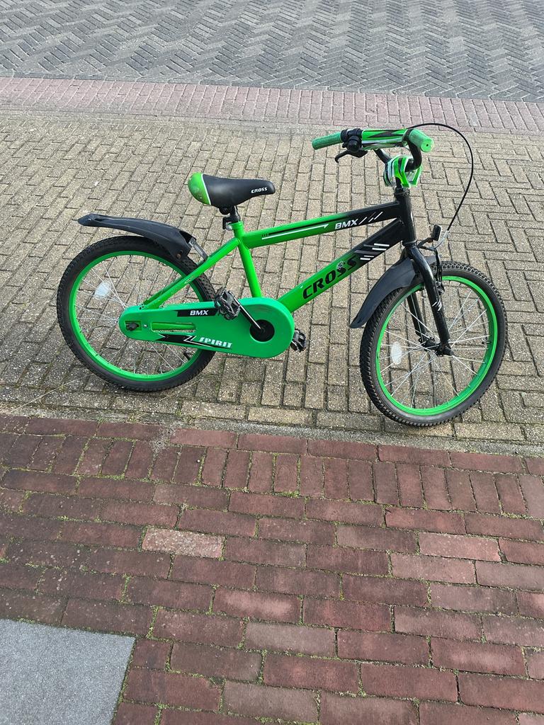 Cross BMX fiets groen/zwart, Fietsen en Brommers, Fietsen | Crossfietsen en BMX, Gebruikt, Staal, 20 tot 24 inch, Ophalen of Verzenden