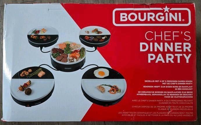 Bourgini Chef's Dinner Party - Gourmetstel, Witgoed en Apparatuur, Gourmetstellen, Nieuw, 4 t/m 7 personen, Ophalen