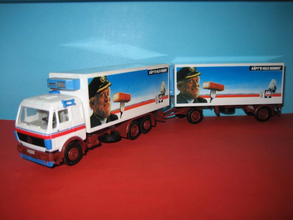 Iglo  vissticks  MERCEDES  combi  Herpa, Ophalen of Verzenden, Zo goed als nieuw, Bus of Vrachtwagen, Herpa