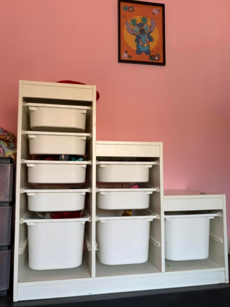 Trofast kast incl bakken, Ophalen, 5 laden of meer, 50 tot 100 cm, Zo goed als nieuw