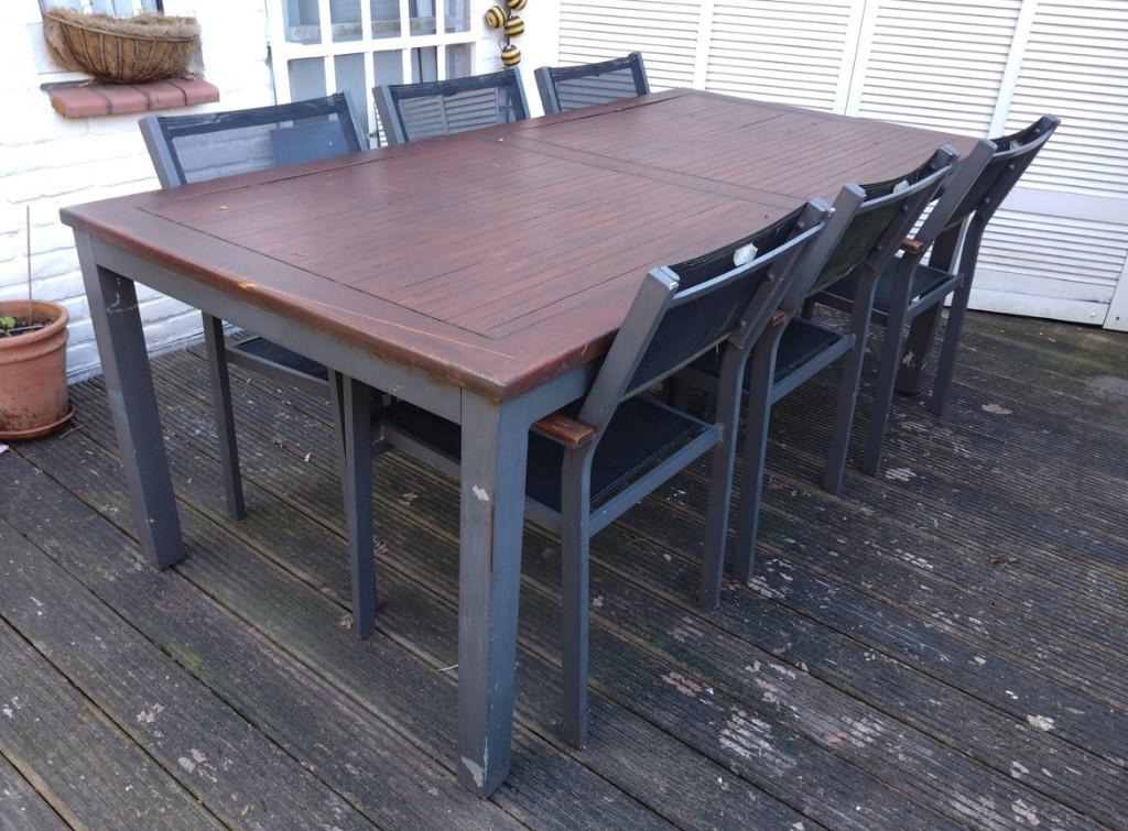 Bois le Duc Tuinset, Ophalen, Gebruikt, Hardhout, 6 zitplaatsen