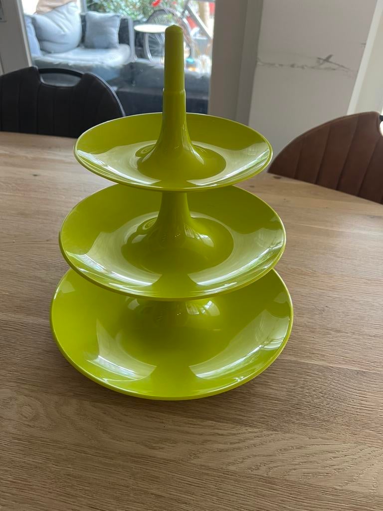 Toffe etagère model Babell 3-laags kunststof groen, Huis en Inrichting, Woonaccessoires | Etagères, Ophalen of Verzenden, Nieuw