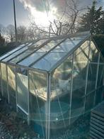 Tuin kas met schuifdeur en keukenblad, Ophalen of Verzenden, Glas, Zo goed als nieuw, Aluminium