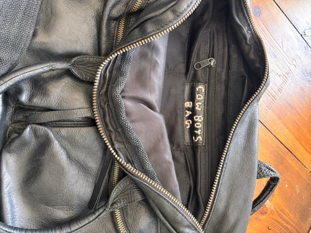Cowboysbag Leren Rugzak/Schoudertas Zwart, Overige merken, Gebruikt, 25 tot 40 cm, Ophalen of Verzenden