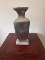 Grote vaas zilverkleurig metaal, voor paastak of droogboeket, Ophalen, Overige materialen, Overige kleuren, Zo goed als nieuw