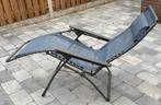 Prachtige lichtblauwe Lafuma tuinstoel, Ophalen, Zo goed als nieuw, Overige materialen, Verstelbaar