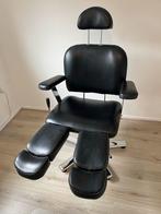 Zwarte hydraulische pedicure/ behandelstoel, Ophalen, Gebruikt, Zwart, Leer