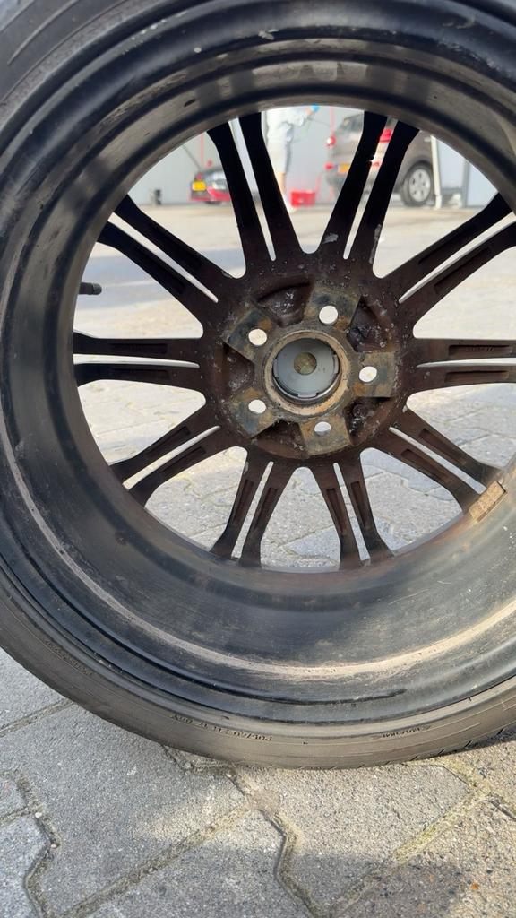 Borbet sportvelgen 18/19 inch met banden (2 stuks), Ophalen of Verzenden, Gebruikt, 18 inch, Banden en Velgen