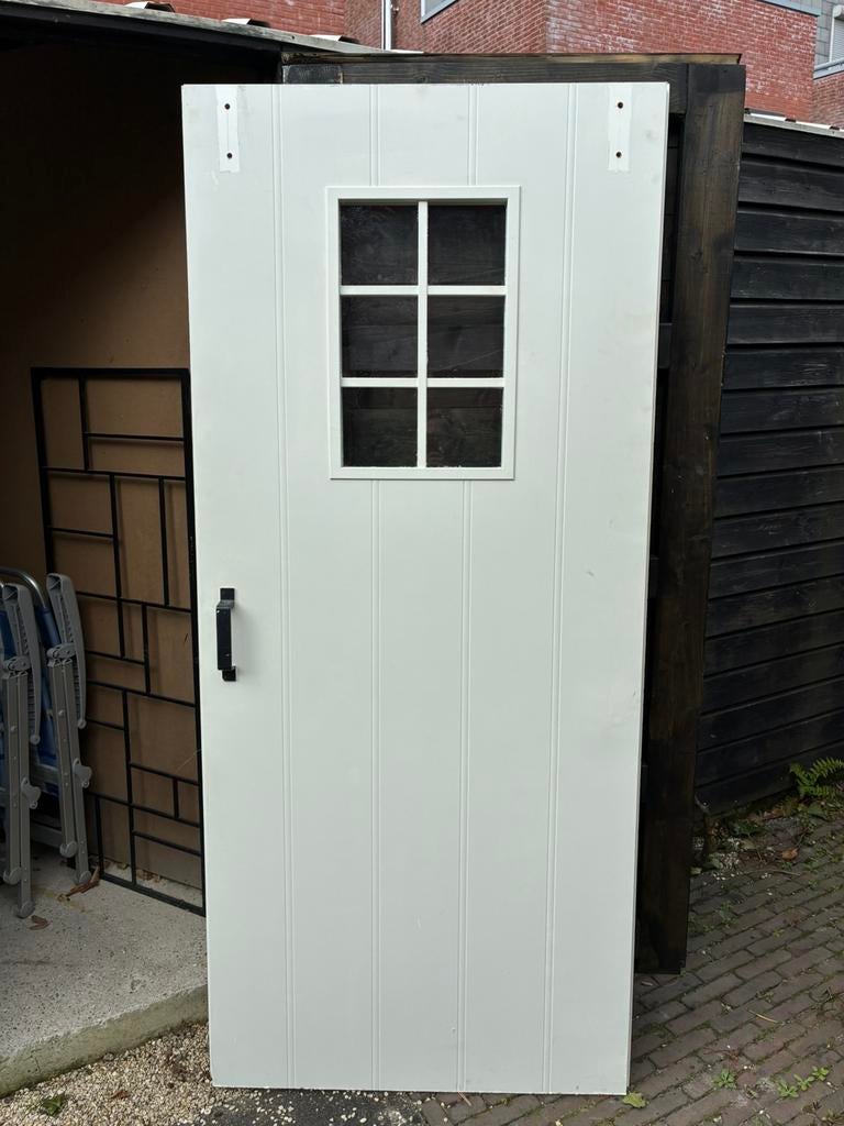 Complete schuifdeurset deur en rail, Doe-het-zelf en Verbouw, Ophalen, Gebruikt, 80 tot 100 cm, Binnendeur