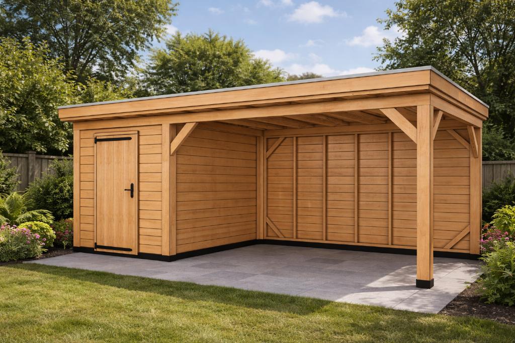 Douglas tuinhuis 6x3 meter compleet bouwpakket, Tuin en Terras, Overkappingen, Ophalen of Verzenden, Nieuw, Veranda