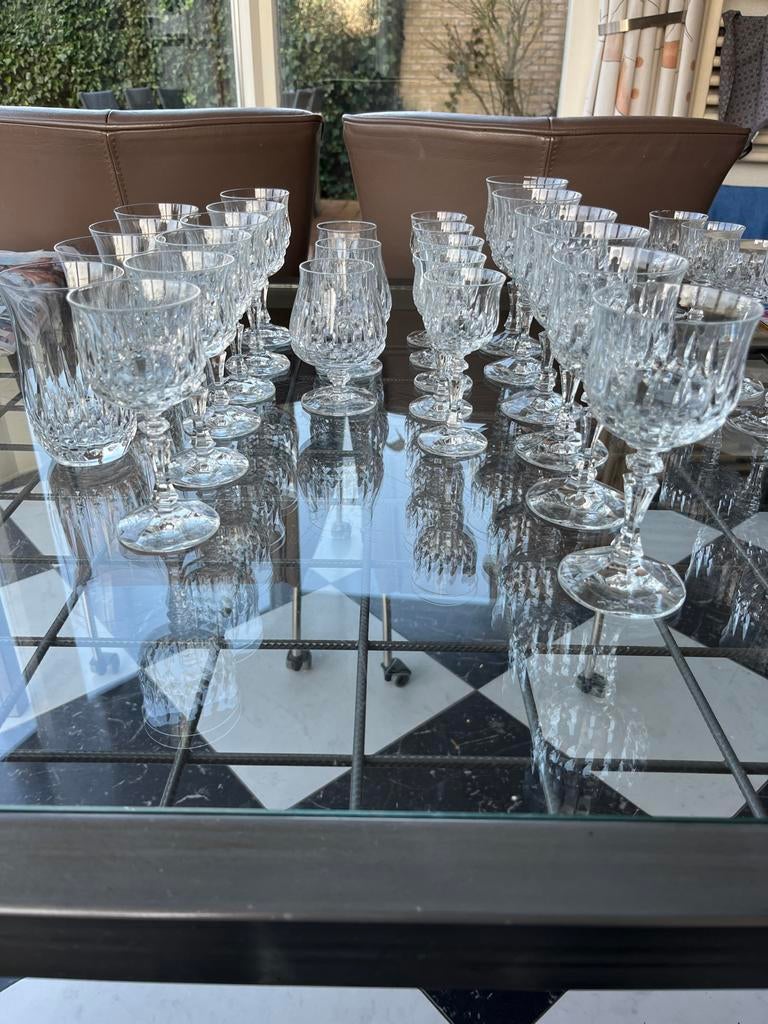 Zwiesel kristallen glazen geslepen - 24 stuks + 5 extra, Antiek en Kunst, Ophalen of Verzenden