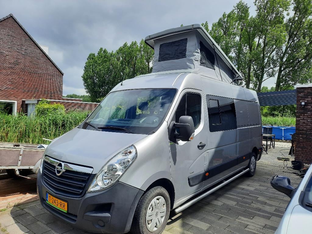 Buscamper Opel movano 3 pers. slaaphefdak, Overige merken, Chemisch toilet, Buscamper of Camperbus, 6 tot 7 meter