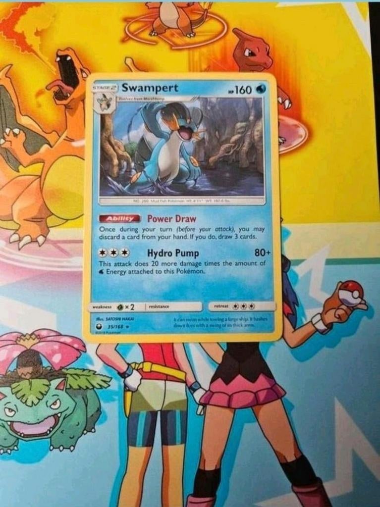 Swampert 35/168 SM Celestial Storm pokemon kaart nm-mint, Ophalen of Verzenden, Zo goed als nieuw, Losse kaart