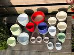 Aardewerk bloempotten in diverse kleuren en maten, Tuin en Terras, Bloempotten, Rond, Binnen, Ophalen of Verzenden, Zo goed als nieuw